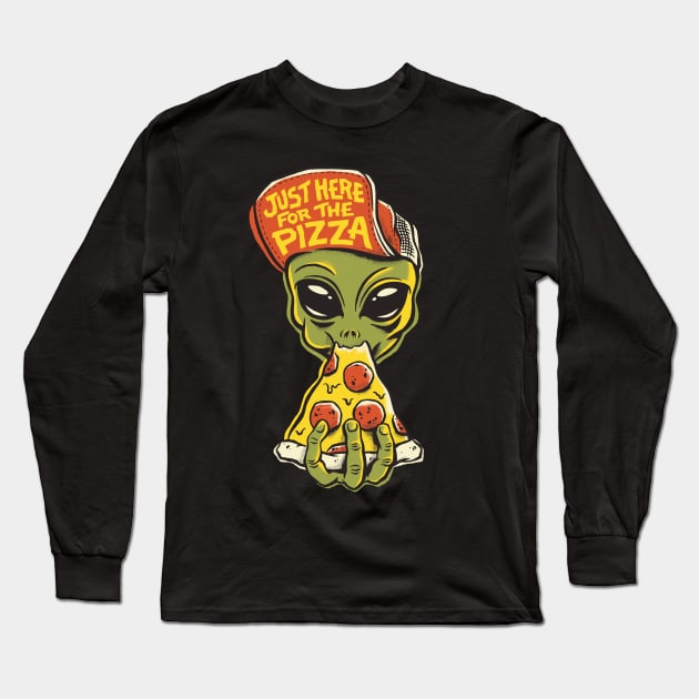 Here For Pizza Long Sleeve T-Shirt by CPdesign